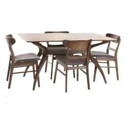 5pc 60" Idalia Mid-Century Modern Dining Set - Christopher Knight Home 10 5pc 60" Idalia Mid-Century Modern Dining Set - Christopher Knight Home -Baxton Studio Store GUEST 85bdb456 59e0 4b76 abce 93540e929c65
