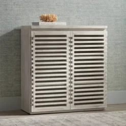 Elm Lane Hudson 26" Wide Slat Door Accent Cabinet