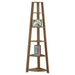 Bookcase With Corner Accent Étagère 60" - EveryRoom® -Baxton Studio Store GUEST 8642e5bd d88c 4444 92f7 3b1340bbdbdc