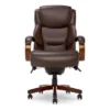 JOMEED CC82 Delano Big And Tall Executive Office Chair With Ergonomic Lumbar Support, Adjustable Height, And Comfort Core Memory Foam, Brown Leather