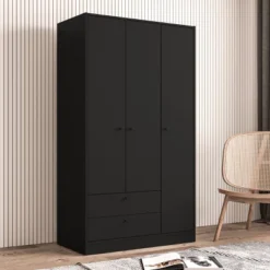 Denmark 3 Door And 2 Drawer Wardrobe - Chique -Baxton Studio Store GUEST 871a3da3 dd8b 4487 8d07 0f18acd90941