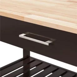 Yaheetech Rolling Kitchen Island Microwave Oven Stand With 3 Shelves And Worktop -Baxton Studio Store GUEST 87eb7744 5766 43ea 9f7f 73512b5f37f3