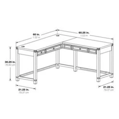 Baton Rouge L Shaped Desk - OSP Home Furnishings -Baxton Studio Store GUEST 883b025b d97c 4a38 bc70 d8328c051a85