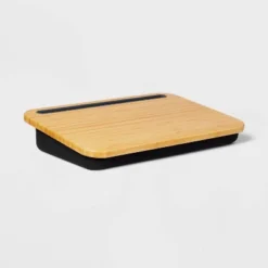 Bamboo Lap Desk With Powerbank And Charging Cable Brown/Black - Threshold™ -Baxton Studio Store GUEST 8883f6ad 0fb5 4d88 83ff 5f9a6ad730c4