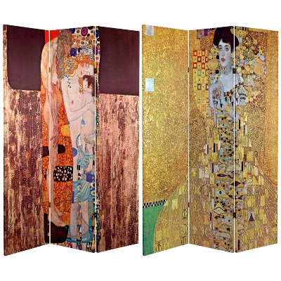 6' Tall Double Sided Works Of Klimt Room Divider - Oriental Furniture 4 6' Tall Double Sided Works Of Klimt Room Divider - Oriental Furniture - Image 4