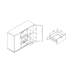 Roslyn Modern Multi-Storage Buffet Espresso - HOMES: Inside + Out -Baxton Studio Store GUEST 8a52a9c5 58b4 4352 b229 5975fc634f01