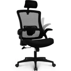 NEO Chair DBS Ergonomic High Back Office Chair With Flip-up Arms Adjustable Headrest -Baxton Studio Store GUEST 8a6ec4ac 15d2 47f2 856d 422700e78313