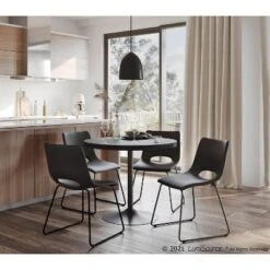 Set Of 2 Robbi Steel/Faux Leather Dining Chairs - LumiSource 15 Set Of 2 Robbi Steel/Faux Leather Dining Chairs - LumiSource -Baxton Studio Store GUEST 8a7dcfde 3bd8 4b85 adf8 625da88ffa77