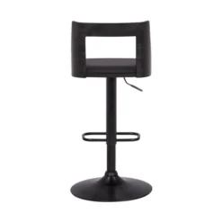 Milan Adjustable Swivel Faux Leather Metal Barstool Black - Armen Living -Baxton Studio Store GUEST 8aa07936 aa77 4456 a0cf a71a04840460
