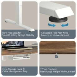 Costway Electric Adjustable Standing Up Desk Dual Motor W/ Controller -Baxton Studio Store GUEST 8beb8b8f 38ab 4b9e b3bb 9ce10ff8a0ca