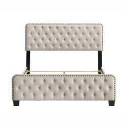 Phebe Button Tufted Upholstered Bed - HOMES: Inside + Out 11 Phebe Button Tufted Upholstered Bed - HOMES: Inside + Out -Baxton Studio Store GUEST 8bf92e1b 7afd 4551 97b9 9d2c236e519a