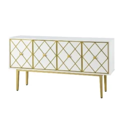 Fay 63'' Wide Modern Sideboard Cabinet With Metal Legs| KARAT HOME -Baxton Studio Store GUEST 8c0cdbf6 8cbc 400b 906a b079b8c66c4b