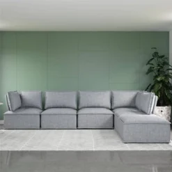 Sybil Modular Chair Gray Linen - Room & Joy -Baxton Studio Store GUEST 8d19534d f0bd 455f aaaf e3376ce3e70d