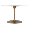 47" Iris Dining Table White/Gold - ZM Home