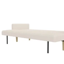 Benedict Wooden Futon Ivory - Room & Joy -Baxton Studio Store GUEST 8f6611a4 56e6 49e8 9ef1 bd003c859d24