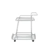 30" Aegis Clear Glass Serving Cart Chrome Finish - Acme Furniture