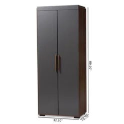 7 Shelf Wardrobe Rikke Two-Tone Wood Storage Cabinet Brown - Baxton Studio -Baxton Studio Store GUEST 9075e8c7 f560 4ee0 8193 eba7ca0d8083