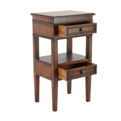 Distressed Wooden Side Table With Drawers - Olivia & May -Baxton Studio Store GUEST 90f69732 83f6 49b1 95c4 6331504094fc