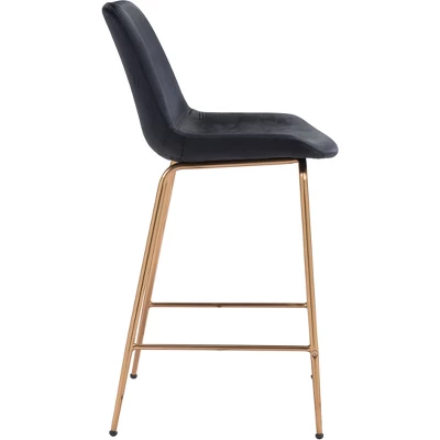 Chelles Counter Height Barstool Chair Black - ZM Home 1 Chelles Counter Height Barstool Chair Black - ZM Home