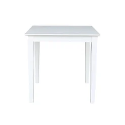Solid Wood 30 " Square Dining Height Table White - International Concepts