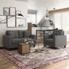 2pc Georgia Fabric Loveseat And Accent Chair Set Gray - CorLiving