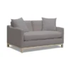 Delano Loveseat In Pewter Charcoal Linen - New Heights