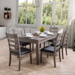 New York Wood Dining Table Washed Gray - CorLiving 8 New York Wood Dining Table Washed Gray - CorLiving -Baxton Studio Store GUEST 93d0ec12 77b4 4439 89d8 d0a17f106e74
