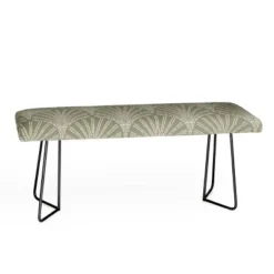 Iveta Abolina Scallop Fan Sage Bench - Deny Designs -Baxton Studio Store GUEST 941eadee c6c9 4ad5 9a17 eed692eb5336
