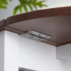 HOMCOM 55" Solid Wood Kitchen Table, Drop Leaf Tables For Small Spaces, Folding Dining Table, Brown -Baxton Studio Store GUEST 9441b00f e5a2 4f47 b25d 16c6dff2ab1c