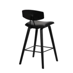 25.5" Fox Faux Leather Wood Counter Height Barstool - Armen Living 12 25.5" Fox Faux Leather Wood Counter Height Barstool - Armen Living -Baxton Studio Store GUEST 9494f30c eecf 4796 9764 c220e8f4b7df