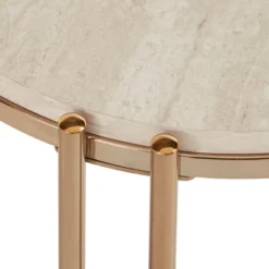 Octavia Side Table Champagne Gold Finish Champagne Gold Metal - Inspire Q -Baxton Studio Store GUEST 967c1a4b 137e 44b1 a861 9e60b7f7979a