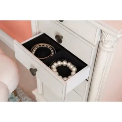 Obrecht Jewelry Armoire Off White - Powell Company -Baxton Studio Store GUEST 96b75a1e c685 4d48 85c5 77e80fad1b44