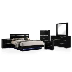 6pc Cavatao Bedroom Set With Led Light - MiBasics -Baxton Studio Store GUEST 984f67c3 d29c 4a3d ae63 860bffa36dac