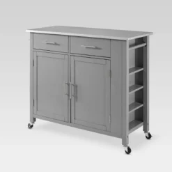 Full Savannah Stainless Steel Top Kitchen Island Cart - Crosley -Baxton Studio Store GUEST 98688794 2ded 449a a9cf b323f51a43c2