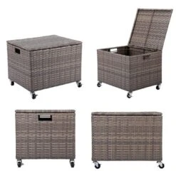 BIRDROCK HOME Rolling File Box-Storage Cabinet With Wheels-File Organizers Boxes - Home Office (Tan) -Baxton Studio Store GUEST 9883f83d 1bba 43a6 9faa e769748c3dbf