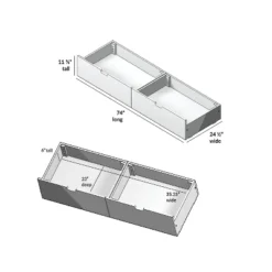 Max & Lily Under Bed Storage Drawers -Baxton Studio Store GUEST 993dd342 38fe 43f9 af23 009742c11ac8
