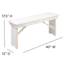 Flash Furniture HERCULES Series 40" X 12" Solid Pine Folding Farm Bench 19 Flash Furniture HERCULES Series 40" X 12" Solid Pine Folding Farm Bench -Baxton Studio Store GUEST 99532e08 ca2f 46b8 8eea 76bffcaaa2a1