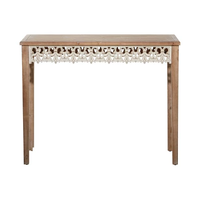 Large Farmhouse Wood Console Table Brown - Olivia & May 3 Large Farmhouse Wood Console Table Brown - Olivia & May - Image 3