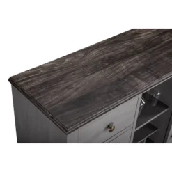 47" Wood Bar Cabinet With Brushed Nickel Knobs Gray - Home Essentials -Baxton Studio Store GUEST 9a934534 d223 4c57 9f16 90ca9130c65d
