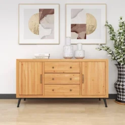 Modern Wood Sideboard Buffet Light Brown - Olivia & May -Baxton Studio Store GUEST 9ab7b877 80bf 40a3 97f7 18a65894944c