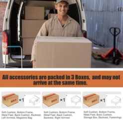 Costway Modular 3-Seat Sofa Couch W/ Socket USB Ports & Side Storage Pocket OrangeDark Grey -Baxton Studio Store GUEST 9c1e5678 ba33 46f7 858c 3c492d4ba144