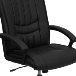 Flash Furniture Mid-Back Black LeatherSoft Swivel Manager's Office Chair With Arms -Baxton Studio Store GUEST 9c3724c4 bbbe 4e67 be7e 74c6241130dc