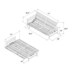 Max Metal Futon Frame Black - Room & Joy -Baxton Studio Store GUEST 9c5f76a1 c9fb 40f2 99b8 eaf8989bfcf1