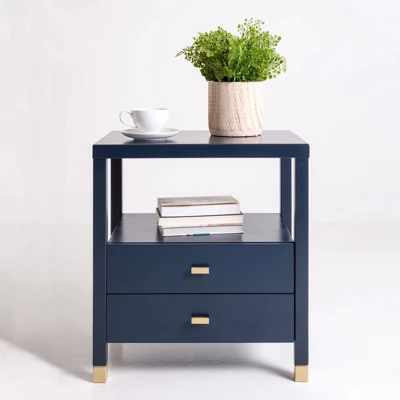 Hooper Accent Side Table Navy Blue - East At Main 1 Hooper Accent Side Table Navy Blue - East At Main