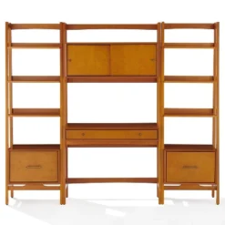 3pc Landon Desk And Bookcases Set Acorn - Crosley -Baxton Studio Store GUEST 9c6c3d55 f507 41c2 addd 53ecc7f611a8