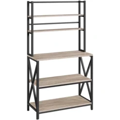 Yaheetech 5-Tier Kitchen Baker's Rack Utility Storage Shelf With 5 Shelves & Adjustable Feet -Baxton Studio Store GUEST 9ce8c636 08aa 4091 961c 120c98a14af8