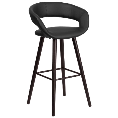 Merrick Lane Wood Ultramodern Bar Counter Stool With Upholstered Seat 14 Merrick Lane Wood Ultramodern Bar Counter Stool With Upholstered Seat - Image 14