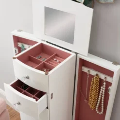 Makenzie Jewelry Armoire White - Powell Company -Baxton Studio Store GUEST 9d37bd3b ed88 4dbf a2b4 b24f5d0fa549
