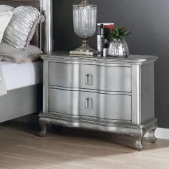 3pc Queen Bentlee Bedroom Set With 2 Nightstands Silver/Warm Gray - HOMES: Inside + Out -Baxton Studio Store GUEST 9d3d8668 5a58 4783 bdcf 9abfeab86528
