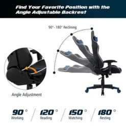 Costway X-Shaped Gaming Desk & Racing Style Massage Chair Set Home Office Black+White/Blue/Grey/Red -Baxton Studio Store GUEST 9db5e53d f389 423f b130 b15f947d01be